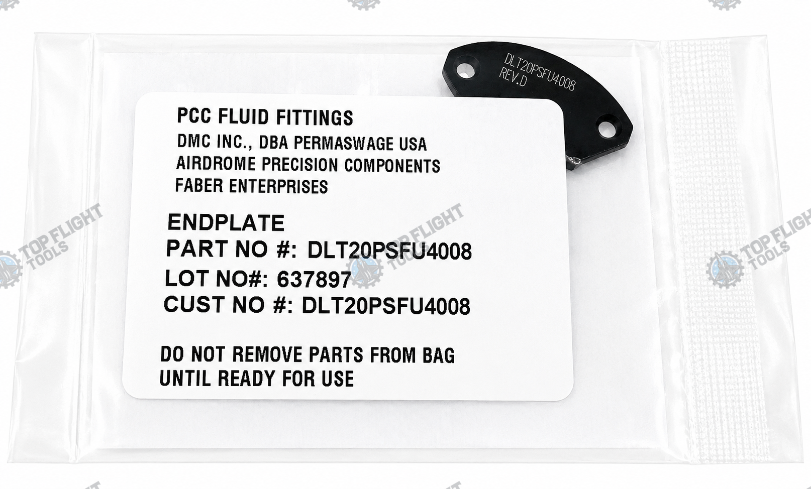 Permaswage DLT20PSFU4008 End Plate Permaswage DLT20PSFU4008 End Plate - Top Flight Tools