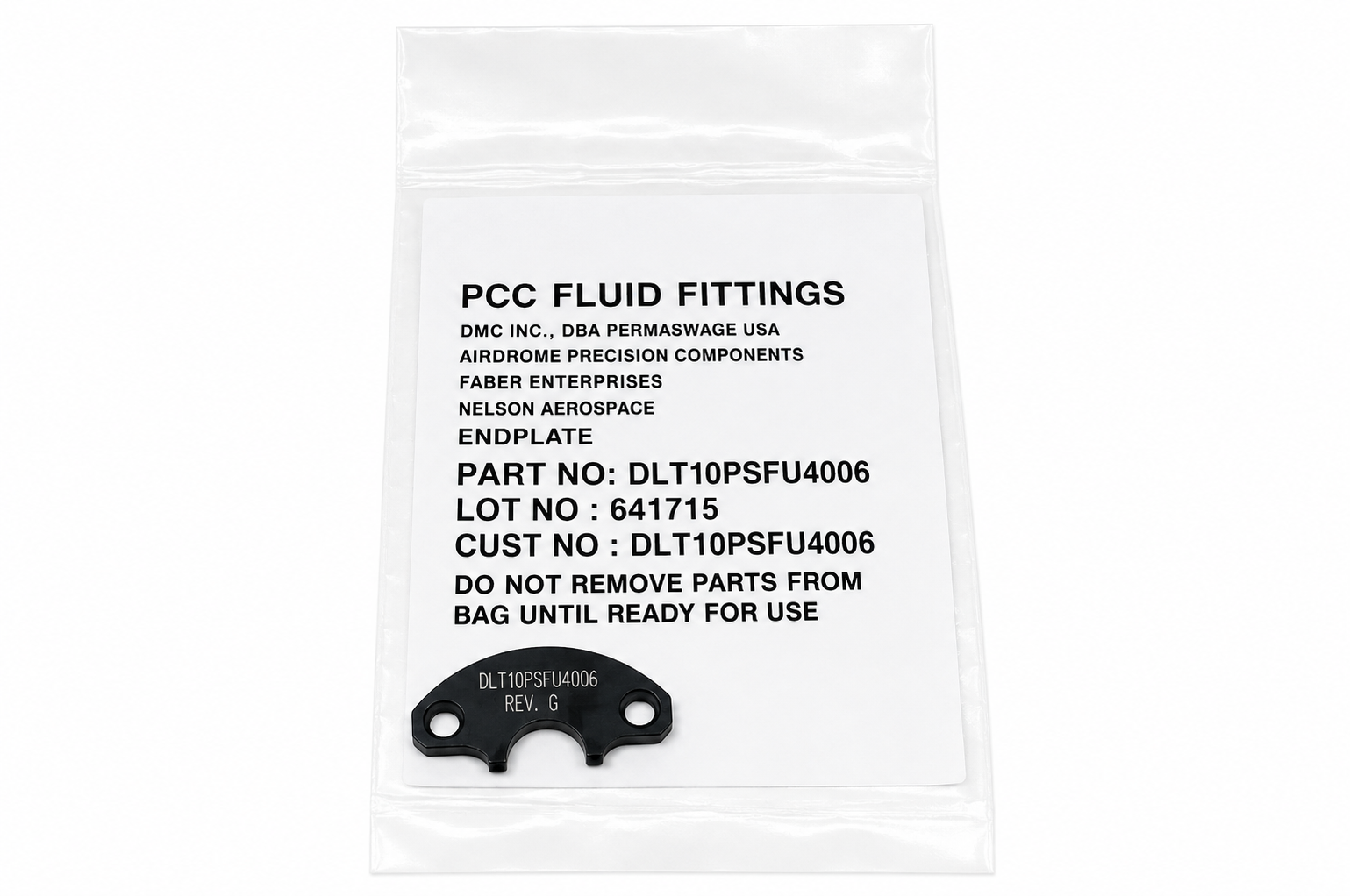 Permaswage DLT10PSFU4006 End Plate Permaswage DLT10PSFU4006 End Plate - Top Flight Tools