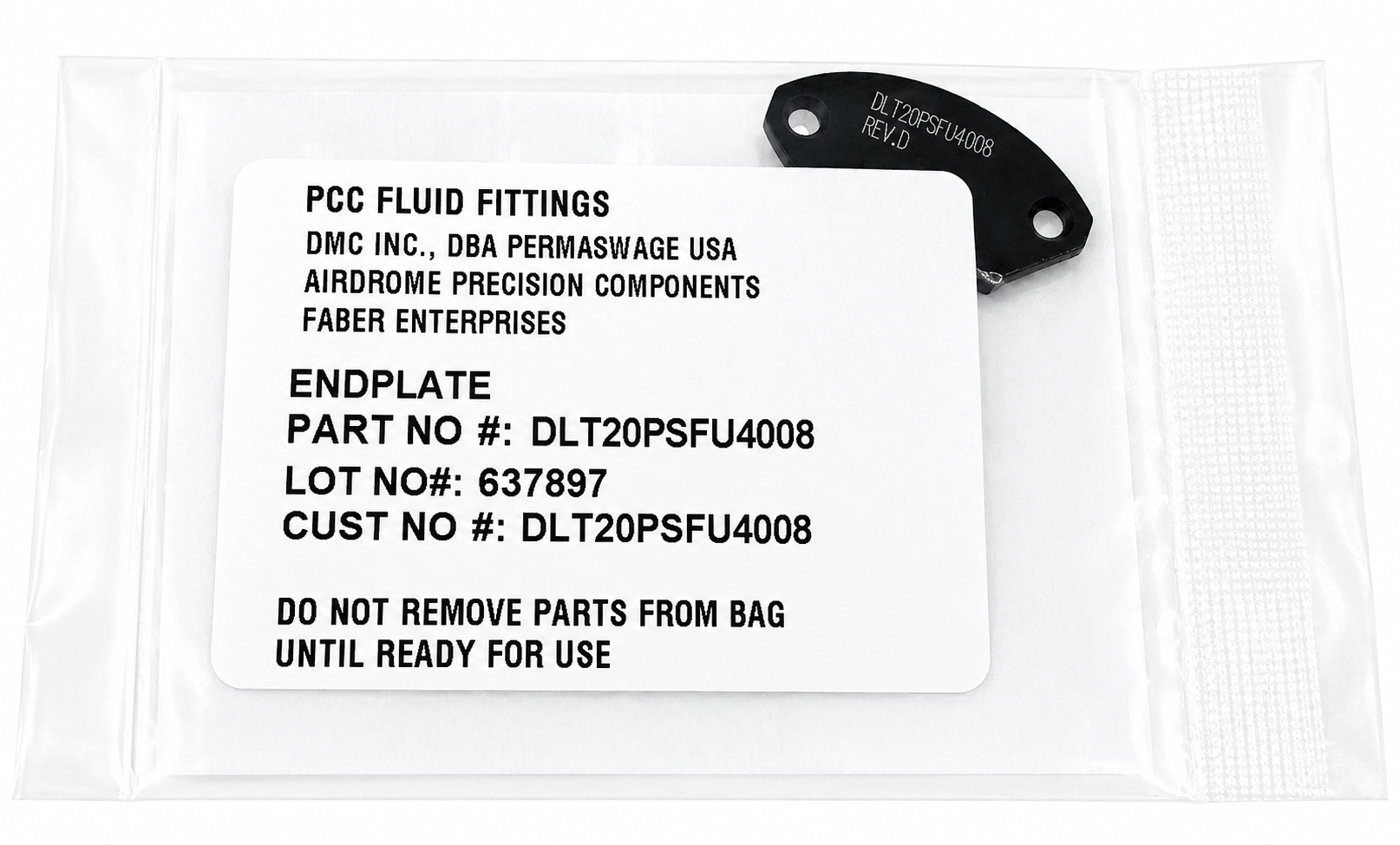 Permaswage DLT20PSFU4008 End Plate Permaswage DLT20PSFU4008 End Plate - Top Flight Tools